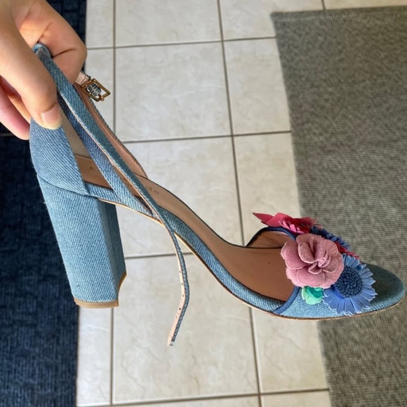 KATE SPADE🖤 Summer Floral Heels - Picture 3 of 5